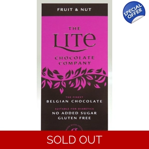 Lite Belgian Fruit and Nut Chocolate Bar No Added Sugar